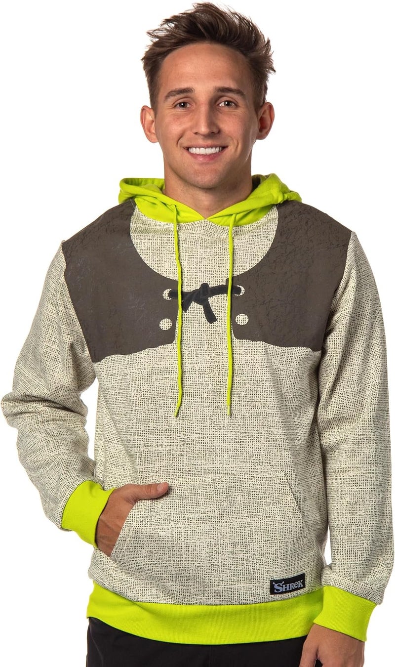 Bio World Shrek Costume Pullover Hoodie Sweatshirt With 3D Trumpet Ears On Hood - Image 5